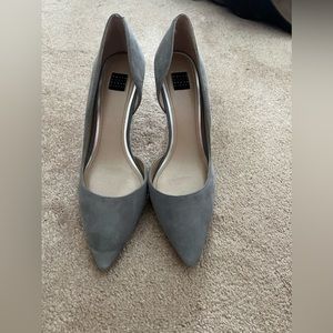 White House/ Black Market, new grey suede shoes. 8.5
